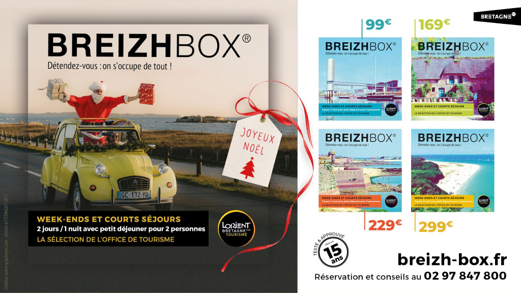 Coffret-cadeau Breizhbox®, idée de cadeau pour Noël - Weekends et courts séjours