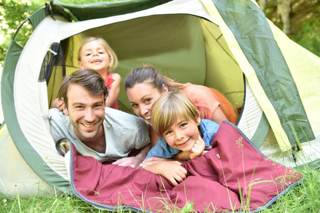 Camping en famille en tente