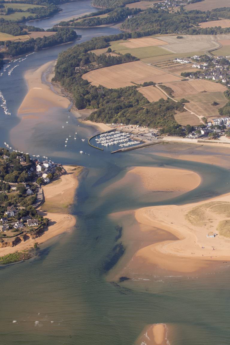 Guidel-Plages vue aérienne sur la Laïta