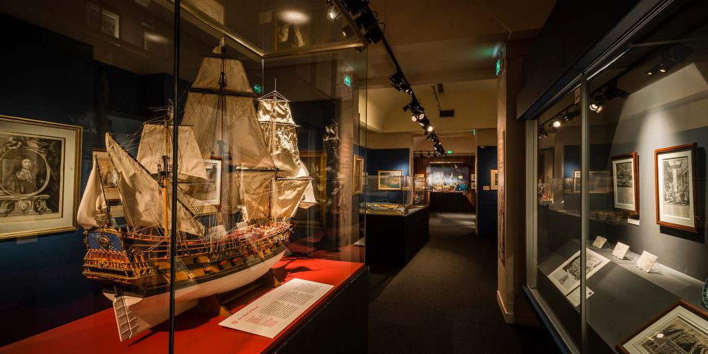 Maquette de bateau au musée de la Compagnie des Indes à la Citadelle de Port-Louis