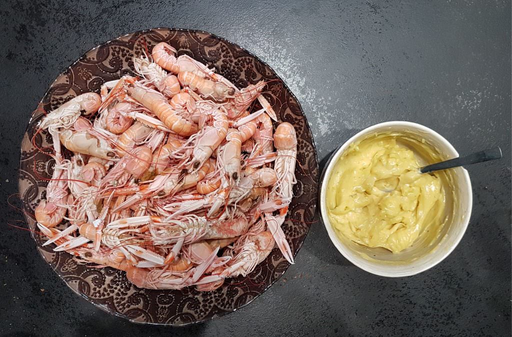 Langoustines et mayonnaise maison