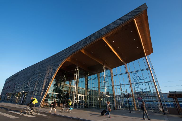 La gare SNCF TGV de Lorient Bretagne Sud (Morbihan)