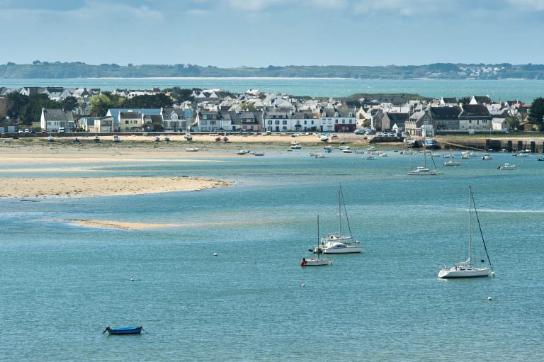 Gâvres, Vue du village depuis la petite mer