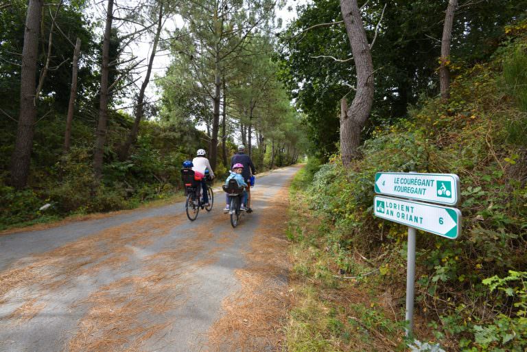 Piste cyclable de la voie verte de Lorient à Ploemeur (Morbihan)