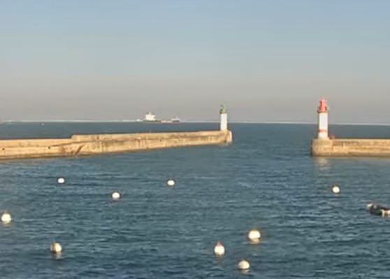 Vue de la webcam en direct de Port-Tudy à l'île de Groix, le 11 janvier 2024 (Morbihan)