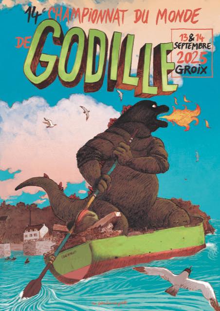 Affiche du Championnat du monde de Godille 2025 les 13 et 14 septembre à l'île de Groix (Morbihan)