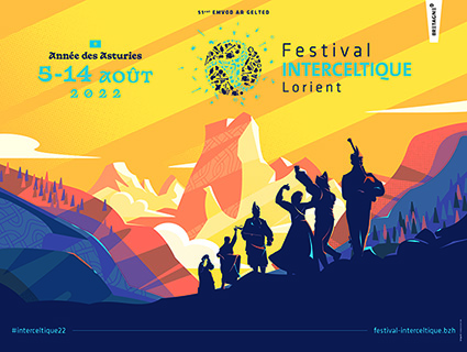 Affiche du Festival Interceltique de Lorient 2022, année des Asturies