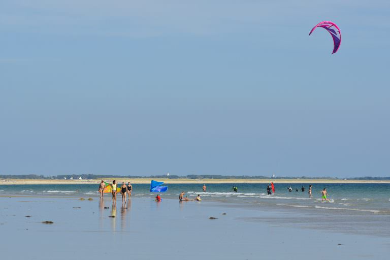 La grande plage de Gâvres (Morbihan)