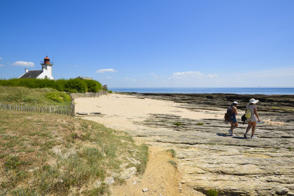 Promenade à pied à la Pointe des Chats, sur l'île de Groix (Morbihan)