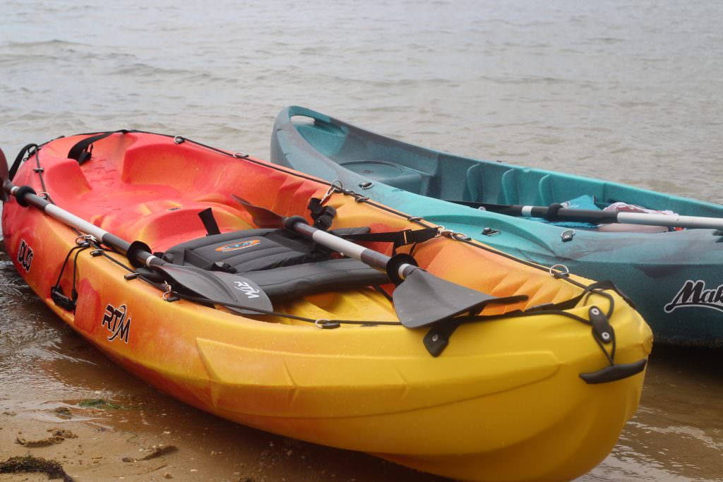 kayak de Nautic Mandarine sur la petite mer de Gâvres