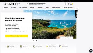 La nouvelle page d'accueil du site web Breizhbox®