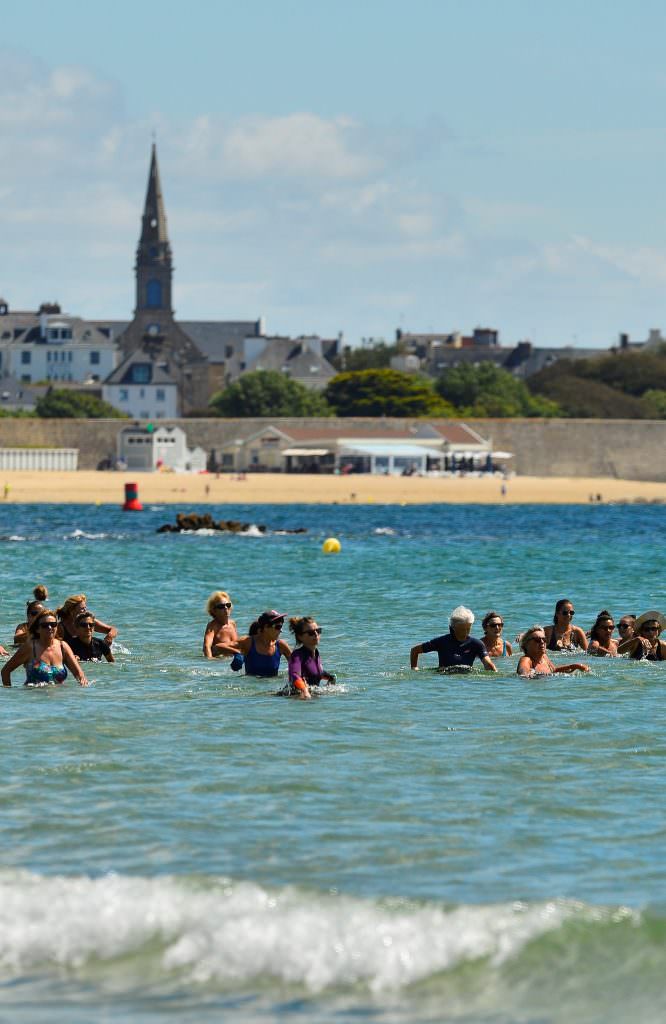 Marche aquatique, longe coat à Larmor-Plage