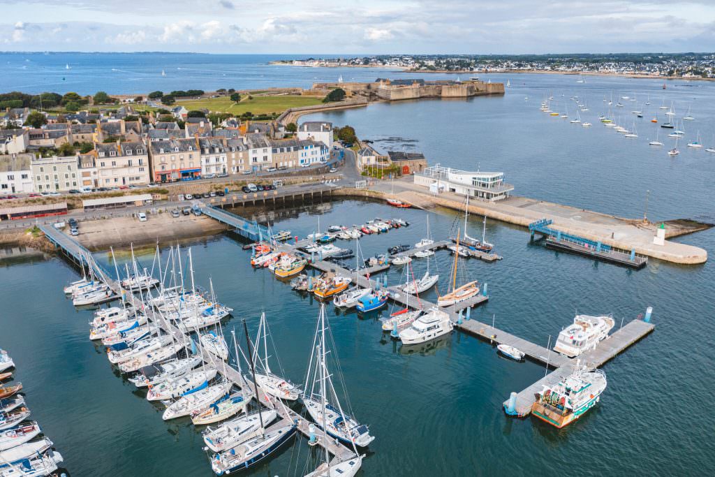 Vue aérienne du Port de la Pointe de Port-Louis (Morbihan)