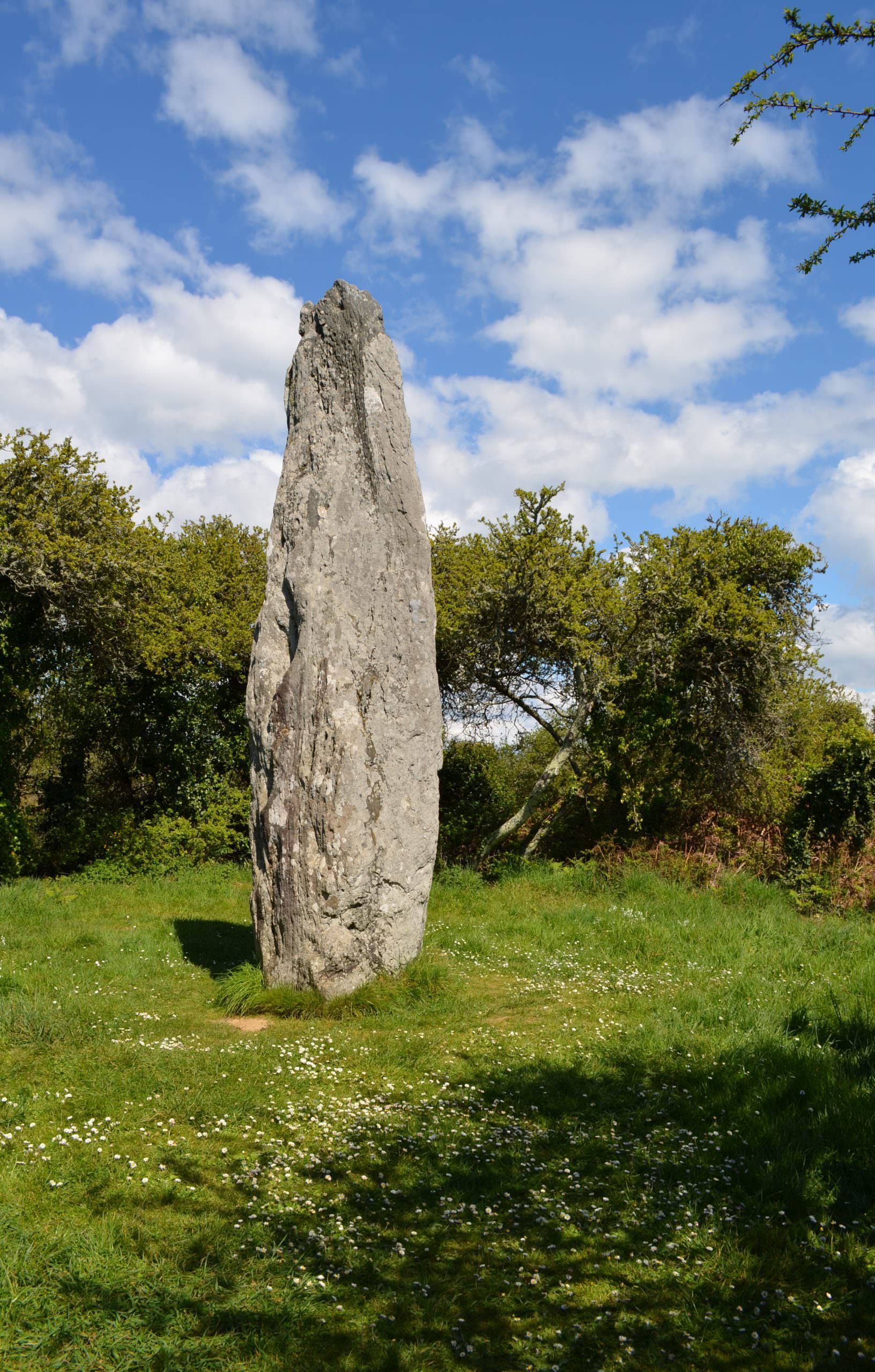 Menhir de Clavezic Saint Sauveur sur l'île de Groix