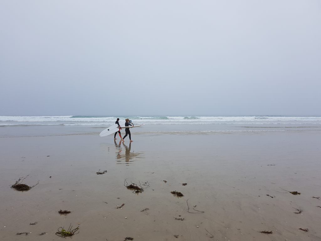 Surf sur les plages de la presqu'île de Gâvres (Morbihan)