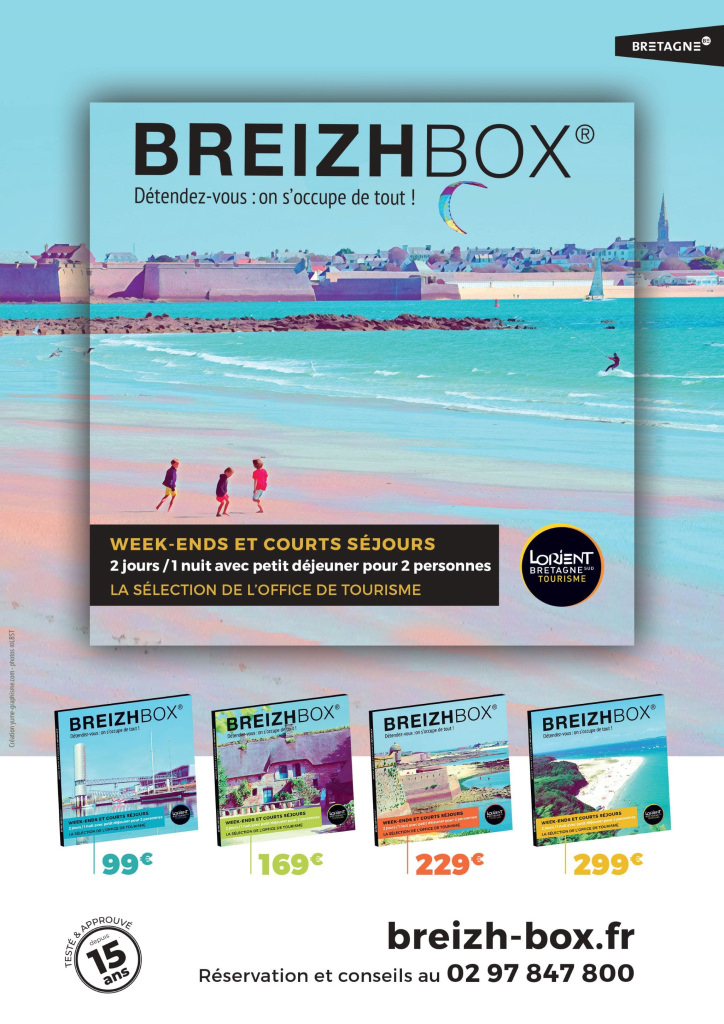 Gamme de coffrets-cadeaux Breizhbox®, séjours à Lorient Bretagne Sud (Morbihan) - 2023-2024