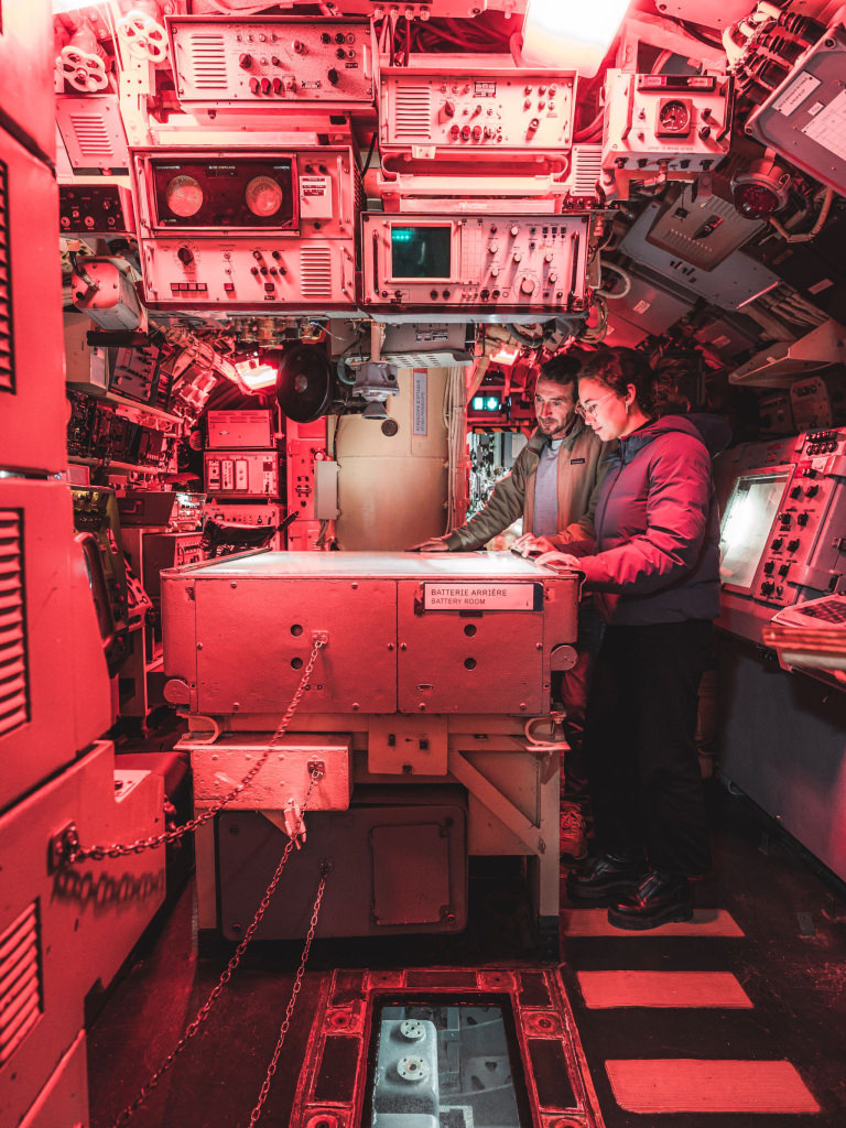 Visite de l'intérieur du sous-marin Flore S645 à Lorient La Base (Morbihan)