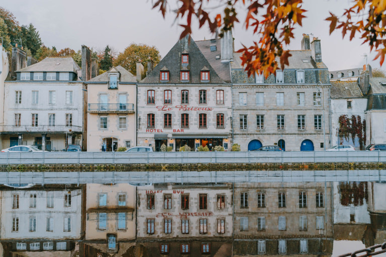 Rives de la Laïta à Quimperle, ville basse (Finistère, Bretagne Sud)