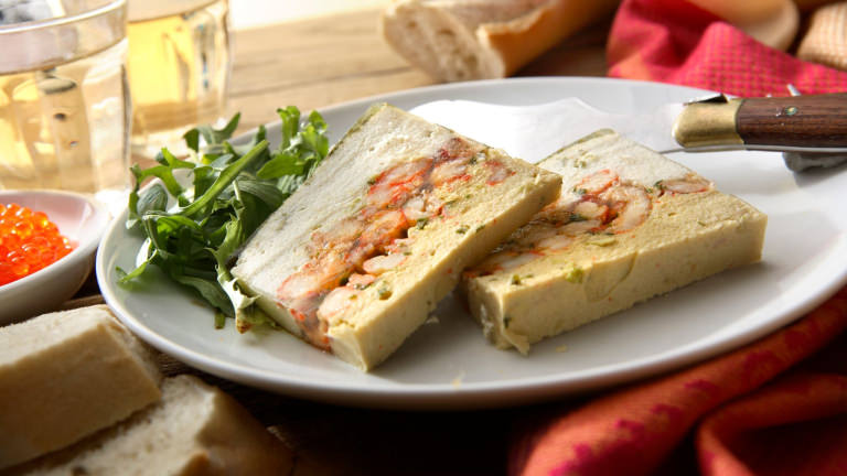 Recette de Terrine de poisson et langoustines au thé vert Toundra by Paul Conan, restaurateur au K5 Lorient (Morbihan, Bretagne Sud)