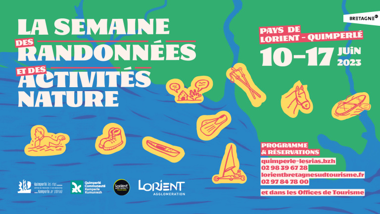 Semaine des randonnées et des activités nature à Lorient Bretagne Sud et à Quimperlé Les Rias (Morbihan - Finistère)