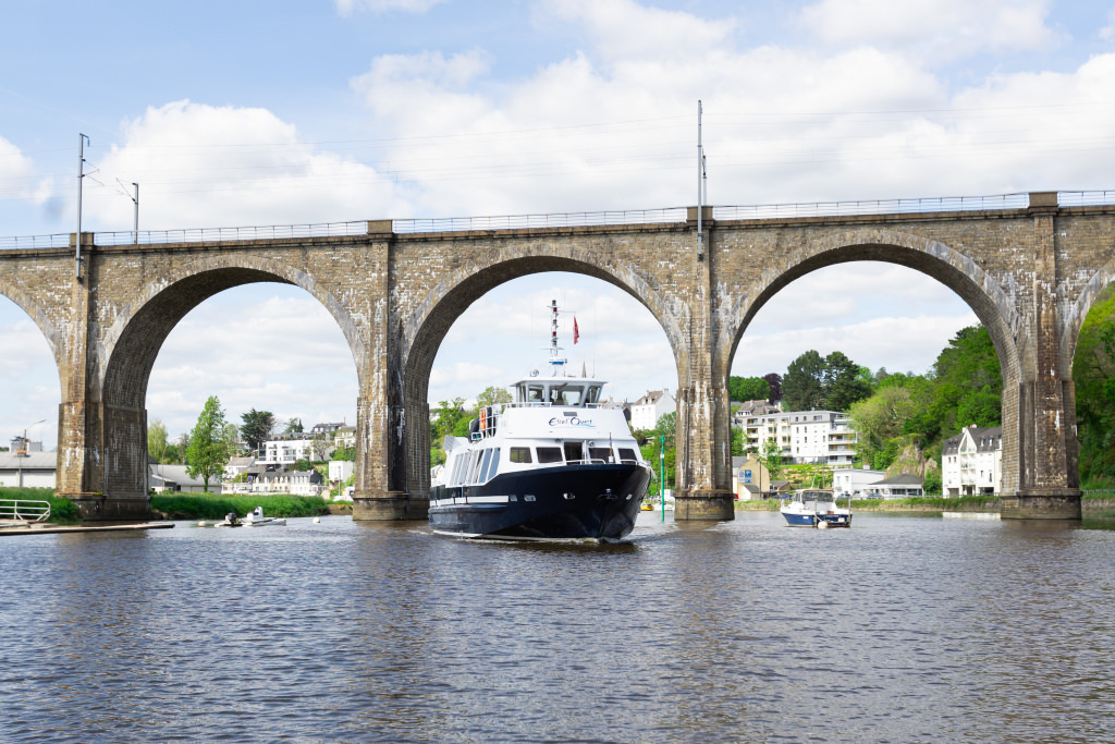 Croisière Escal'Ouest sur le Blavet, Pont ferroviaire d'Hennebont (Morbihan)