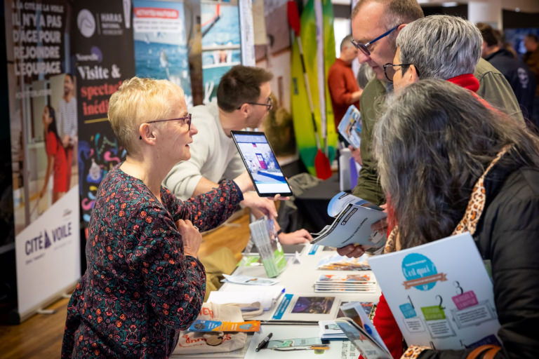 Stand de Lorient Agglomération à l'événement "Bienvenue Chez Vous !" 2023, Morbihan