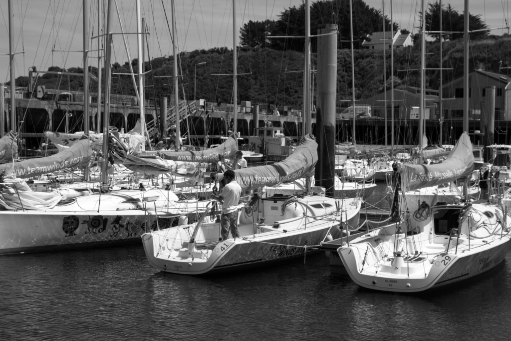 Bateaux au port de Port-Tudy sur l'île de Groix (Morbihan)