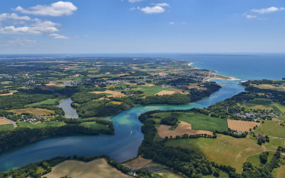 Vue aerienne riviere de la Laita