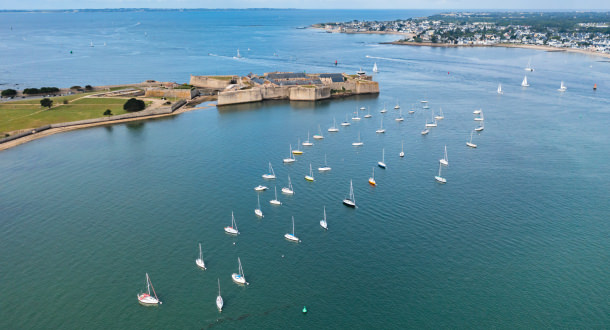 Vue aérienne de la Citadelle de Port-Louis