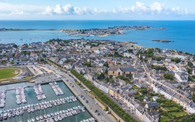 Vue aérienne de la ville de Port-Louis (Morbihan) - ©Thibault Poriel - LBST