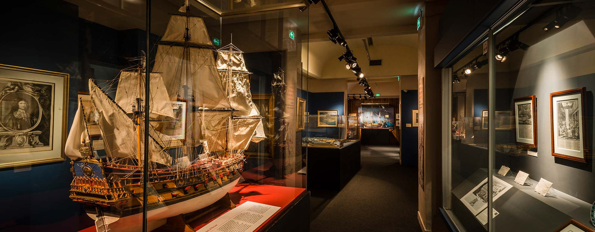 Maquette de bateau au musée de la Compagnie des Indes à la Citadelle de Port-Louis