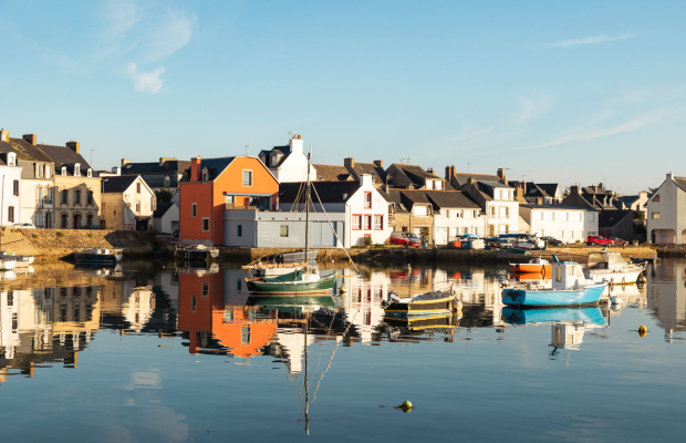 Bateaux au port de Locmalo à Port-Louis (Morbihan)