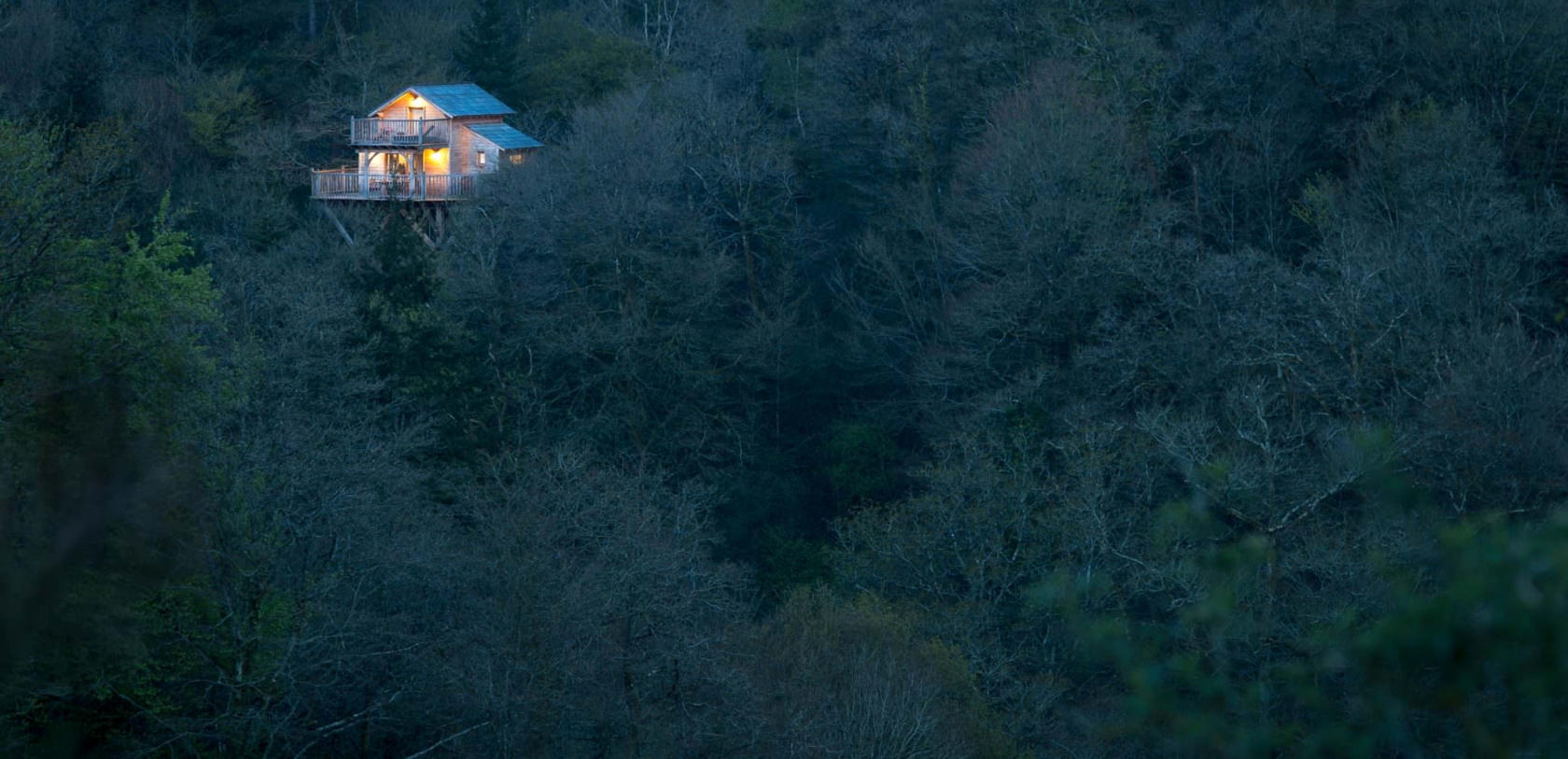 Quistinic, cabane perchée dans les arbres