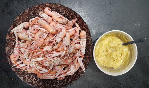 Langoustines et mayonnaise maison