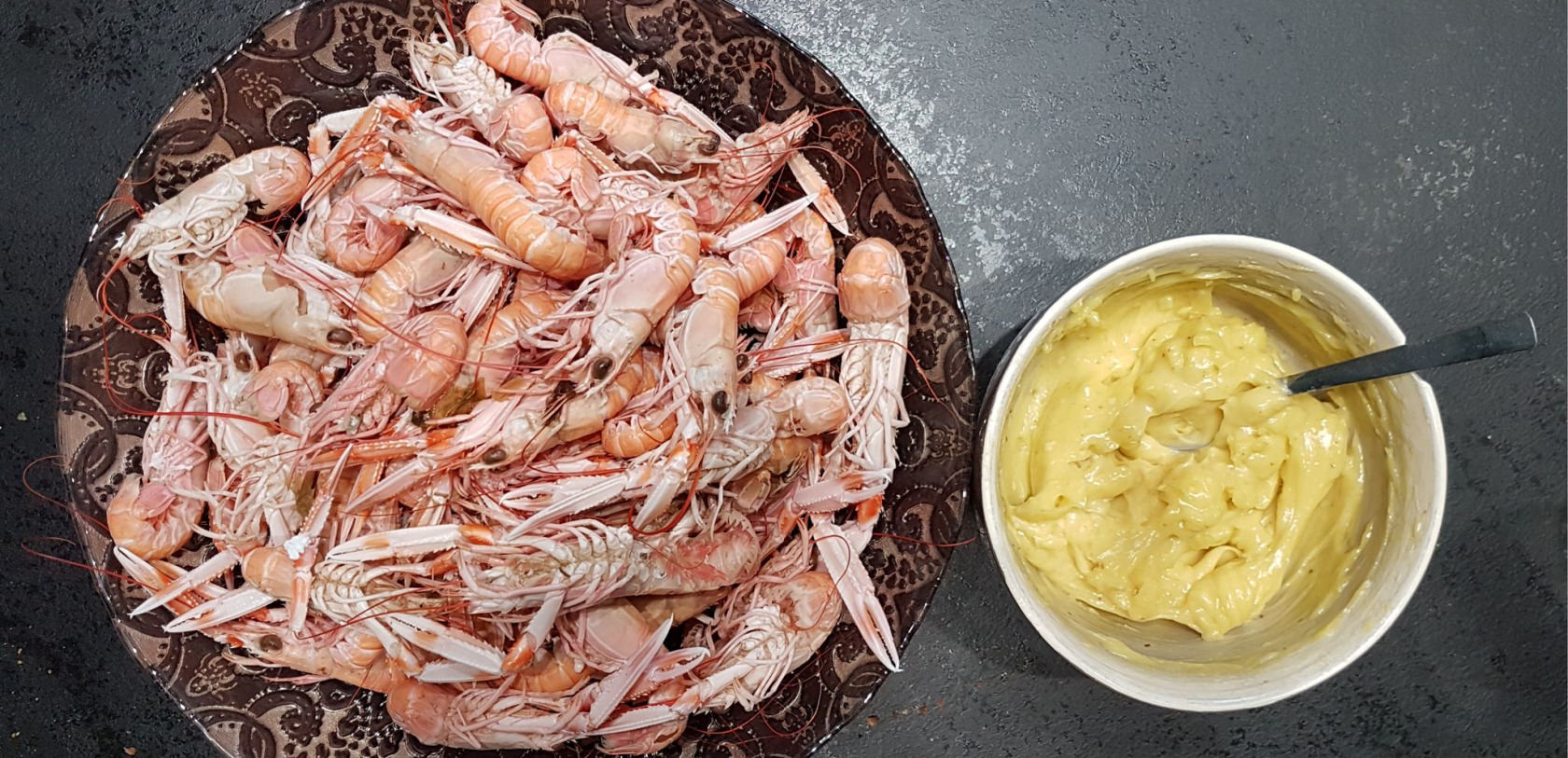 Langoustines et mayonnaise maison