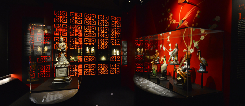 Collection de porcelaines d'Orient, visite de l'exposition permanente du musée de la Compagnie des Indes à Port-Louis (Morbihan)