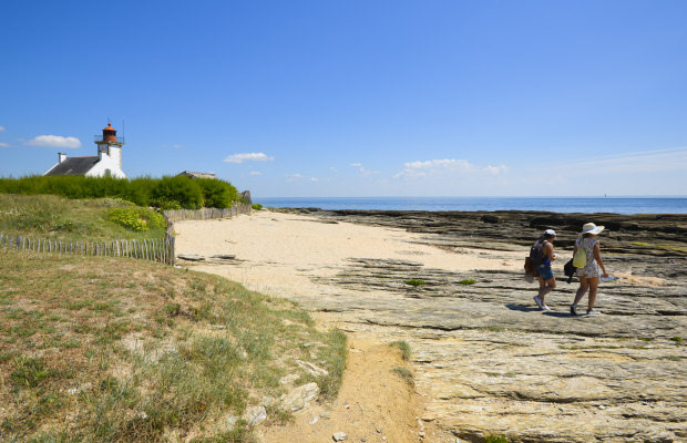 Promenade à pied à la Pointe des Chats, sur l'île de Groix (Morbihan)