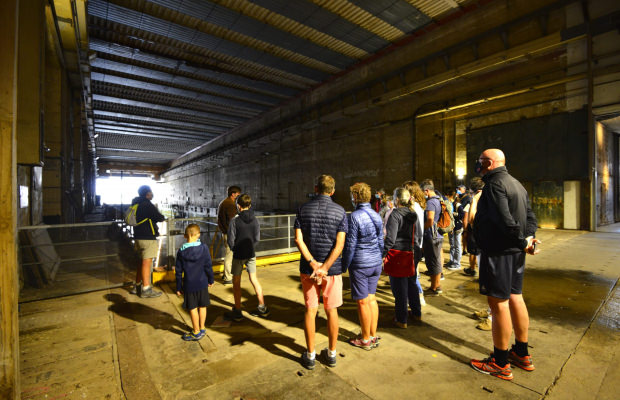 Visite du bloc K3 de la base de sous-marins de Lorient La Base (Morbihan)