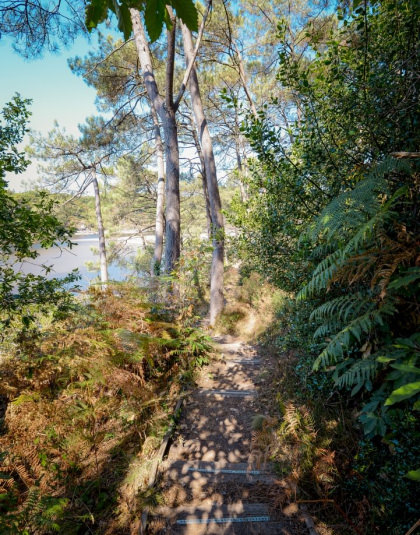 Guidel, chemin sur la Laïta vue sur rivière