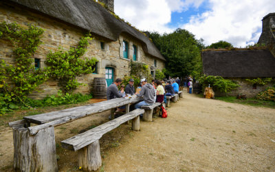 Village de Poul Fetan, chaumières bretonnes à Quistinic