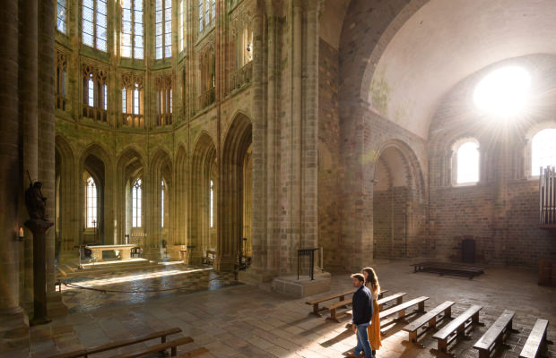 Intérieur de l'abbaye du Mont Saint Michel