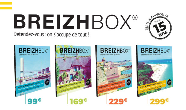 La nouvelle gamme de coffrets-cadeaux Breizhbox 2023-2024, séjours à Lorient Bretagne Sud (Morbihan)