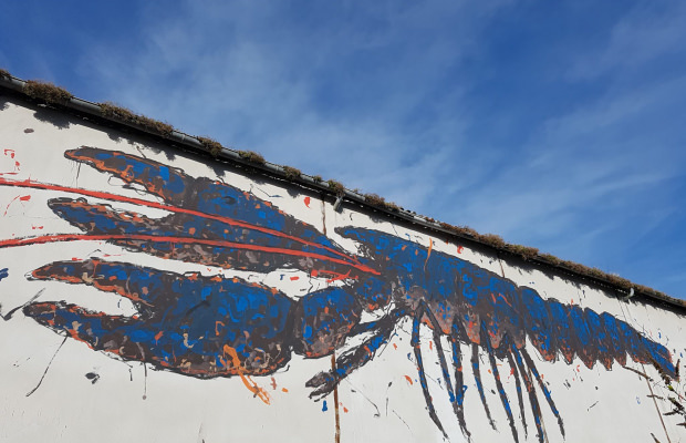 Graff d'un homard par WAR au Port de pêche de Lorient