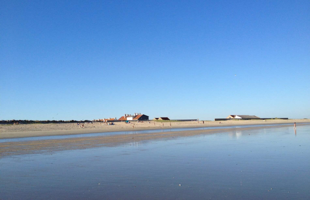 La grande plage de Gâvres (Morbihan)