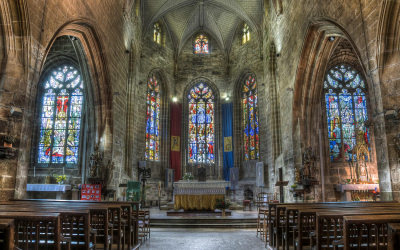 Intérieur de la basilique Notre-Dame-de-Paradis - Hennebont (Morbihan)