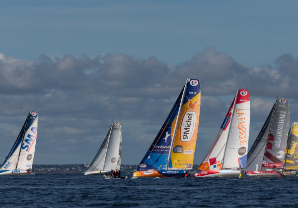 Lorient, bateaux de course Imoca lors du Défi Azimut