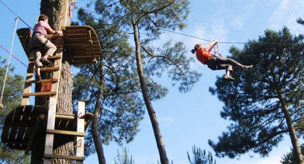Parc aventure accrobranche à Ploemeur Le Poisson Volant