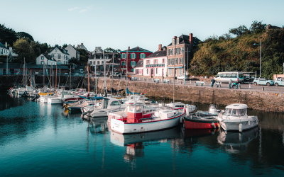 Bateaux amarrés à Port-Tudy, ile de Groix