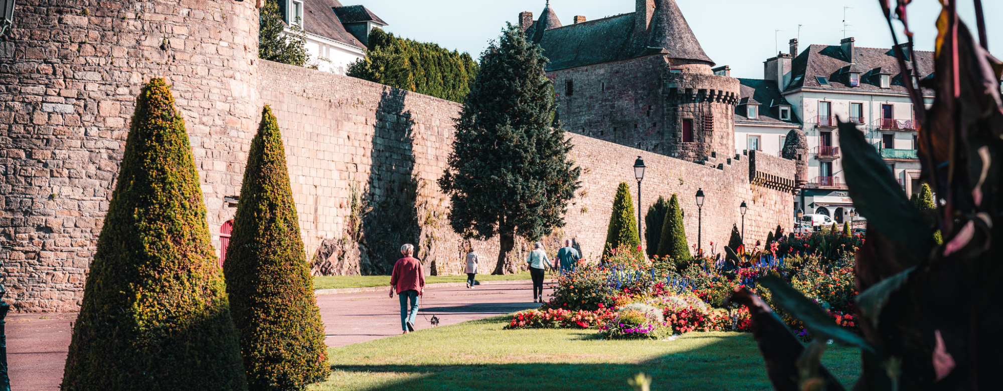 Jardins et Les remparts de la ville d'Hennebont