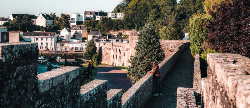 promenade sur les remparts de la ville d'Hennebont